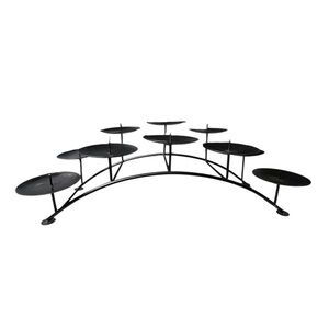Wrought Iron Tiered Candle Holder Display - Holds 10 candles